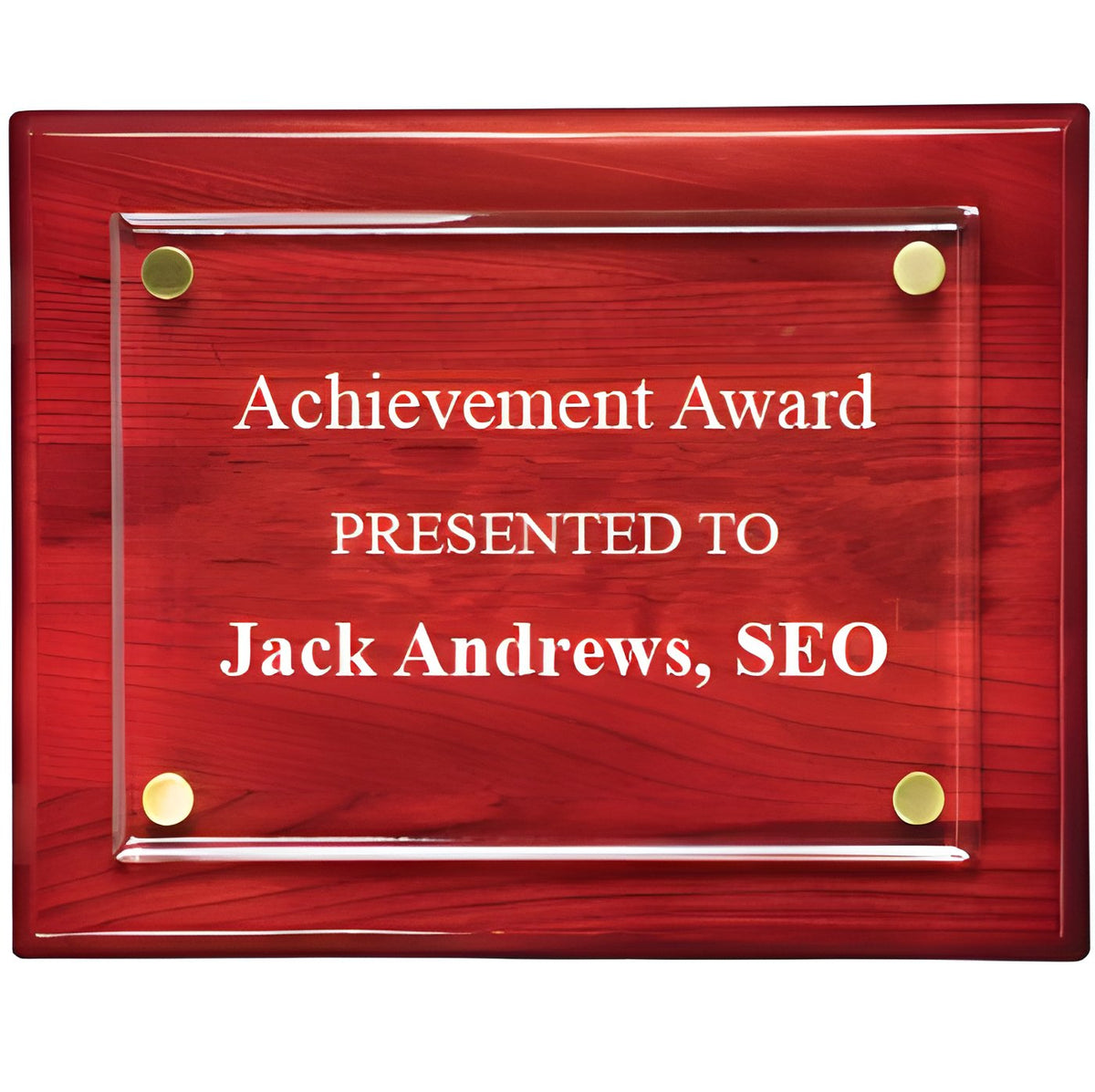 12" x 9" Horizontal Floating Acrylic Rosewood Plaque