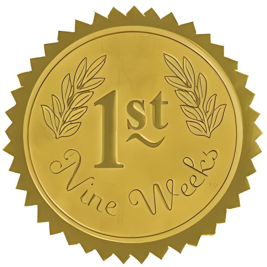 1st Nine Weeks Certificate Seals