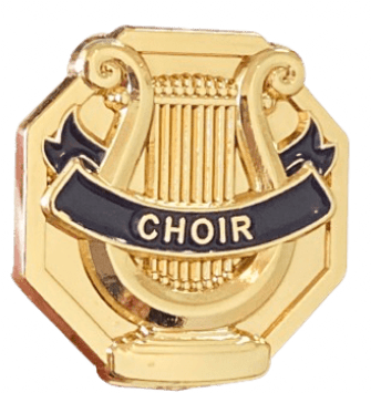 Choir 3D Gold Enamel Lapel Pin