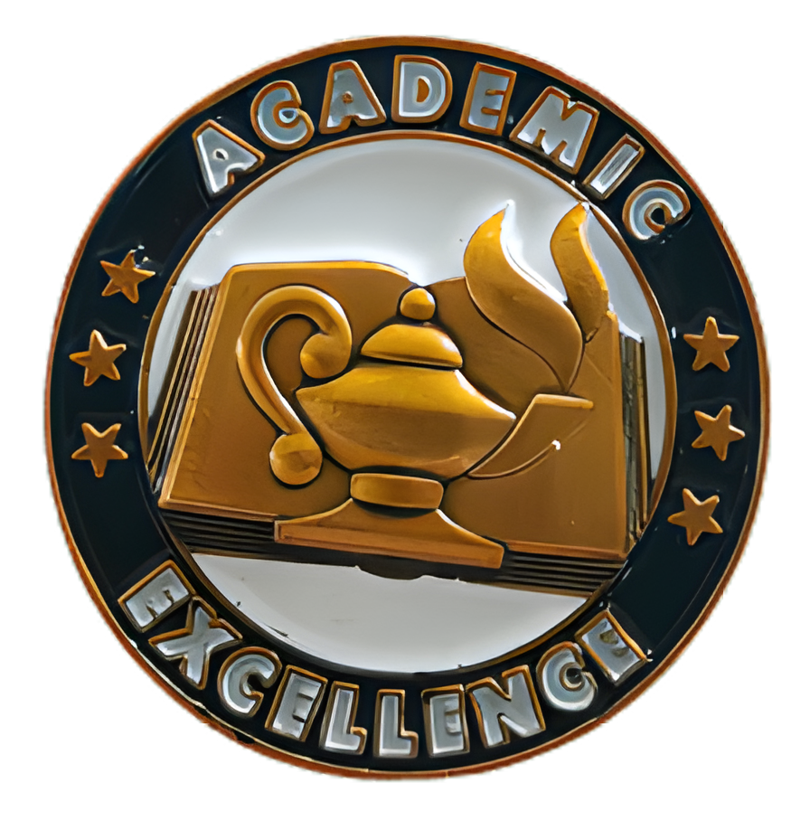 Academic Excellence Gold Enamel Lapel Pin