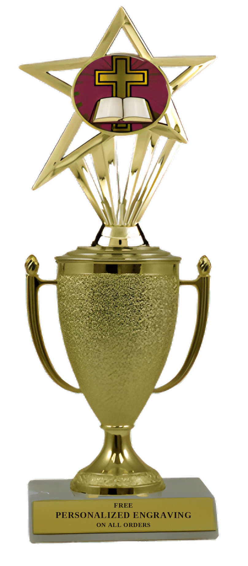 Religious Cross Cup Trophy with Insert