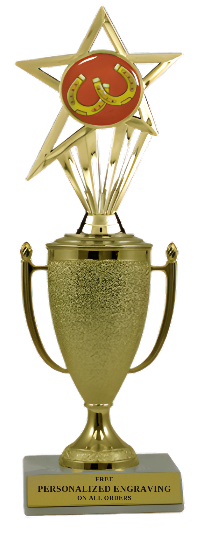 Horseshoes Cup Trophy with Insert