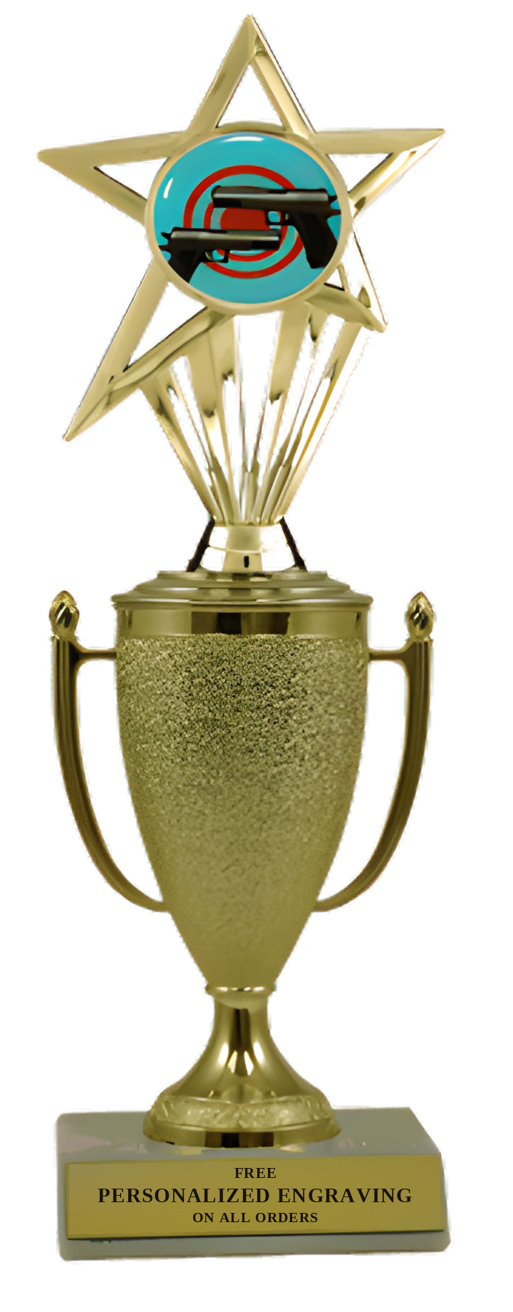 Pistol Shooting Cup Trophy with Insert