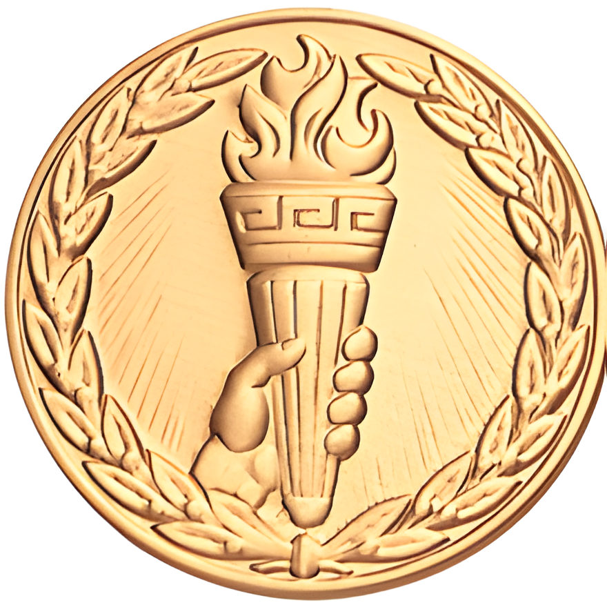 Torch Medal Litho Medal Insert