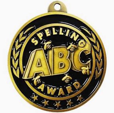 Spelling Bee Antique Gold Medal