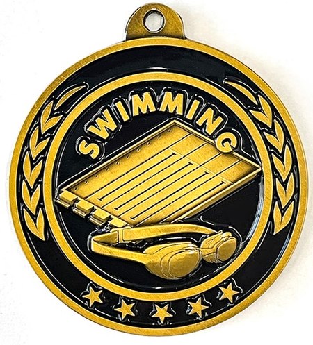 Swimming Antique Gold Medal