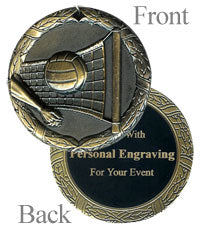 Antique Series Volleyball Medal