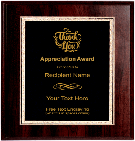 Appreciation Plaque