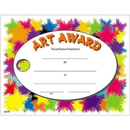 Colorful Art Award Certificate