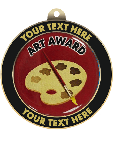 Art Insert Medal with Personalized Rim
