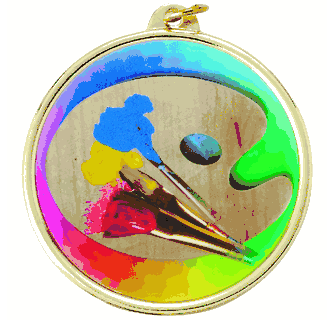 Colorful Artist's Award Medal