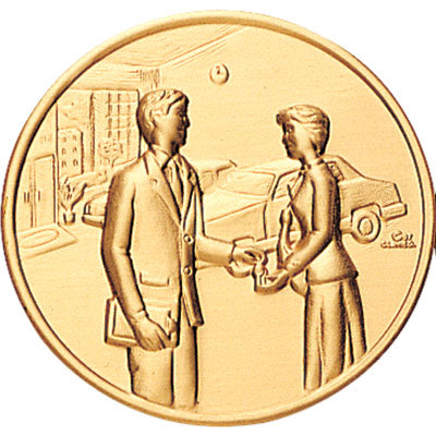 Auto Sales Litho Medal Insert
