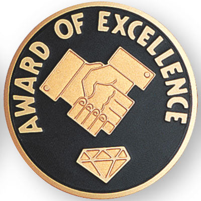 Award Of Excellence Medal Insert (Etched)