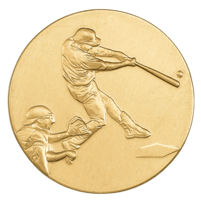 Litho Baseball Batter (507584) Medal Insert