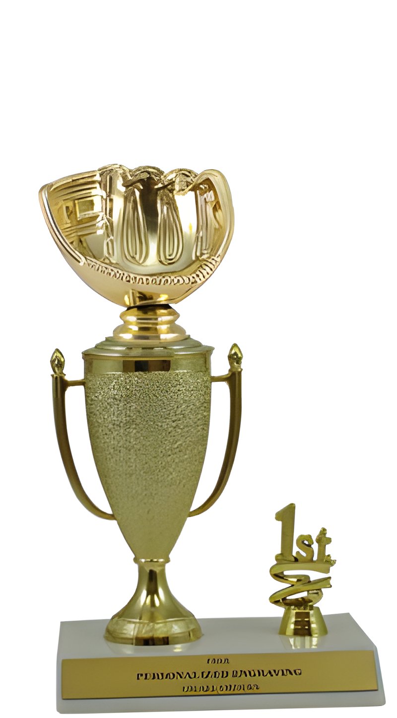Baseball Glove 1st, 2nd and 3rd Place Award Cup Trophy