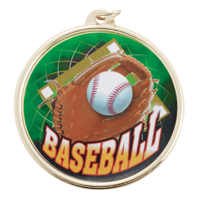 Color Baseball Medal (2 3/16 Inch)