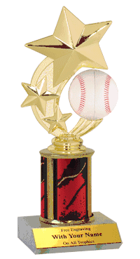 Spinner Baseball Trophy with Column