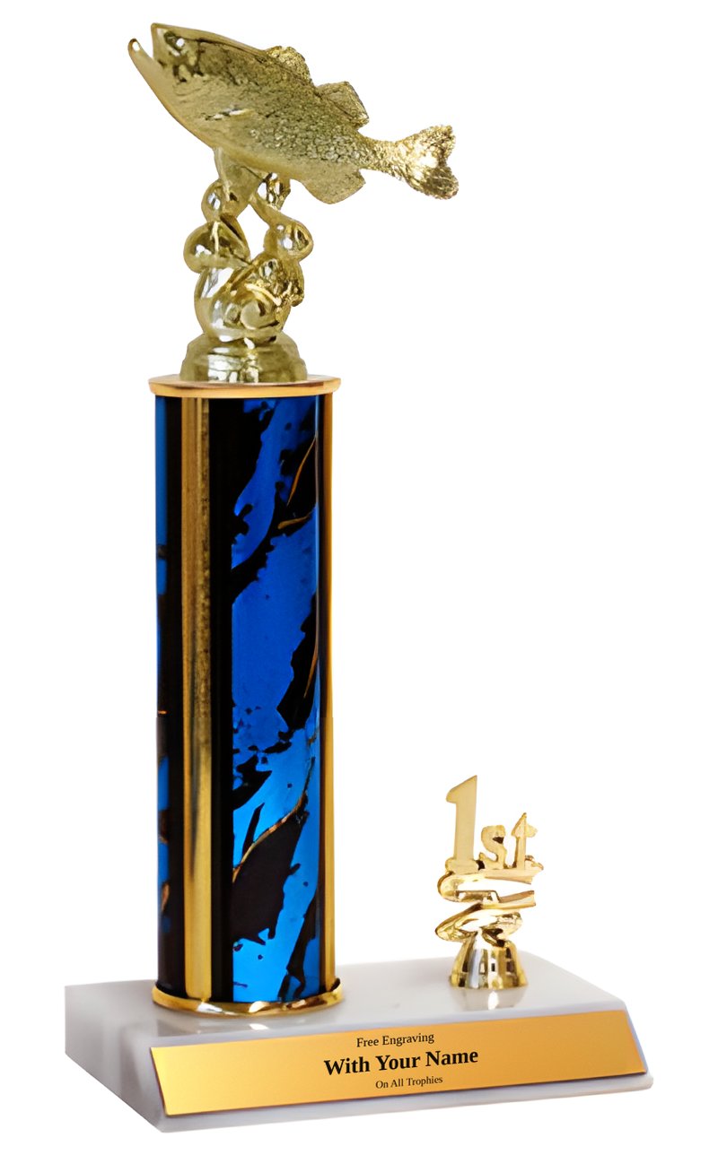 Bass Fishing 1st, 2nd and 3rd Place Trophy