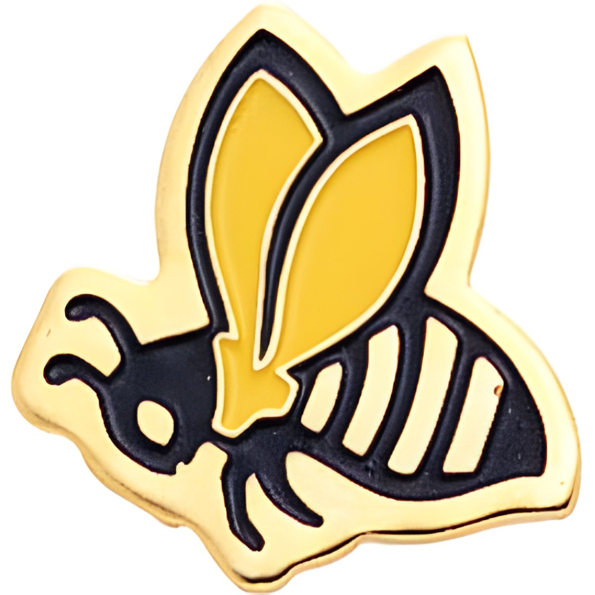Bee Mascot Lapel Pins with Color Finish