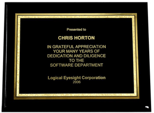 9" x 7" Black Piano Plaque