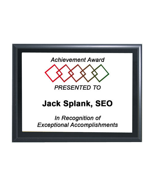 Black Wall Plaque - 10" x 8"