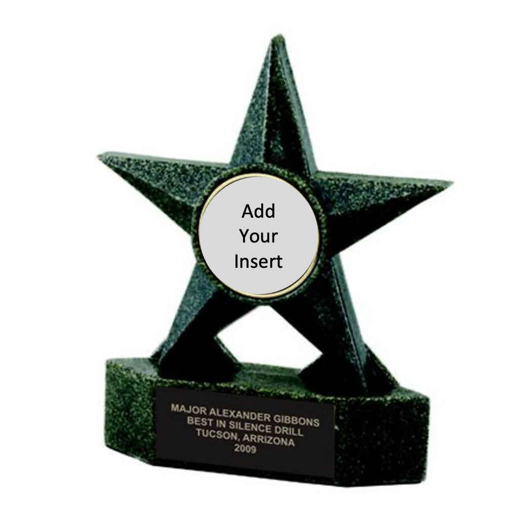 Black Star Resin Insert Trophy