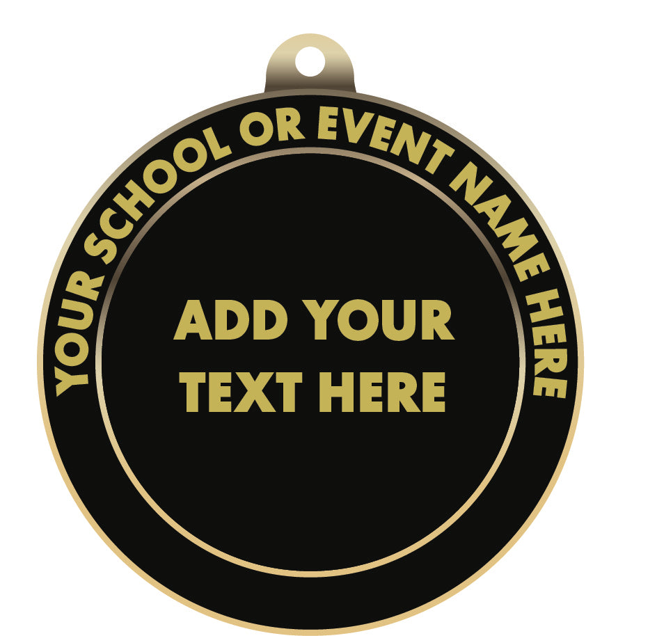 Blank Medal with Personalized Front Rim For Event Name