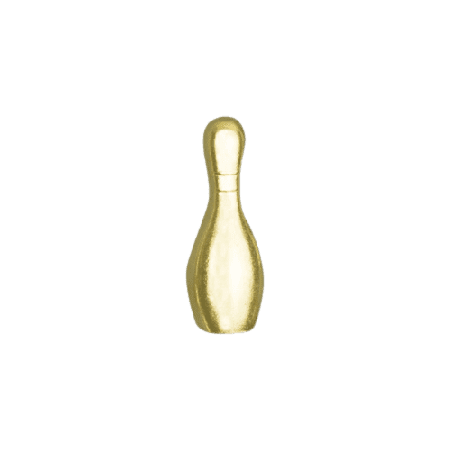 Gold Bowling Lapel Pin