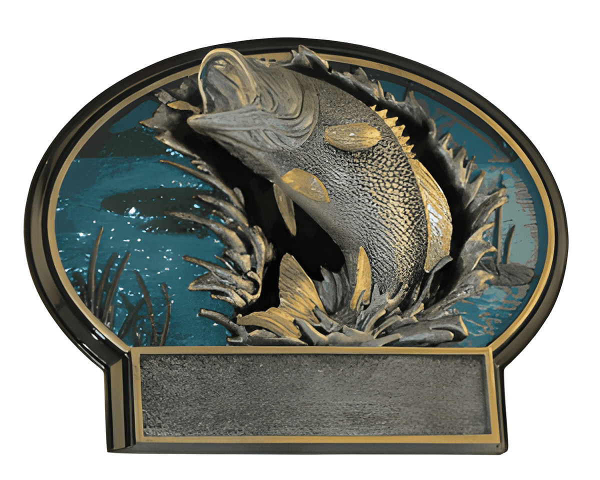 Burst-Thru Bass Fishing Trophy