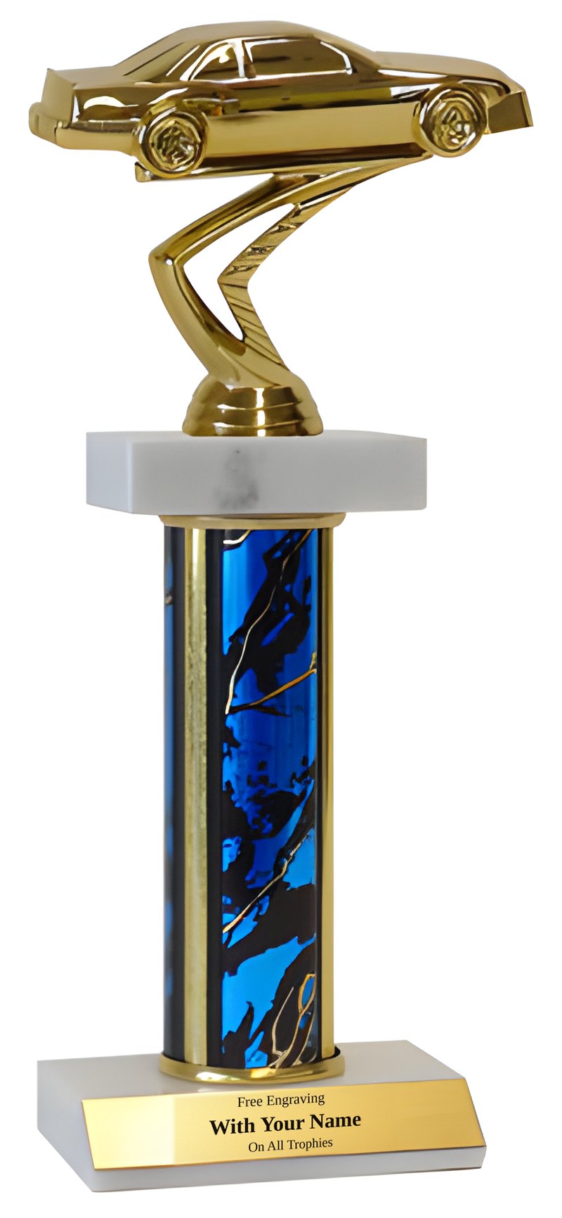 Stock Car Deluxe Double Marble Trophy
