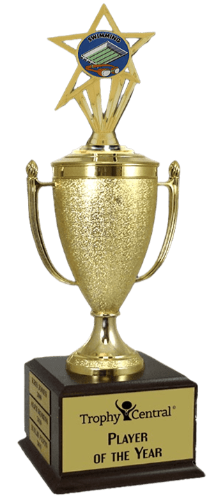 Swimming Champion's Cup Trophy with Insert