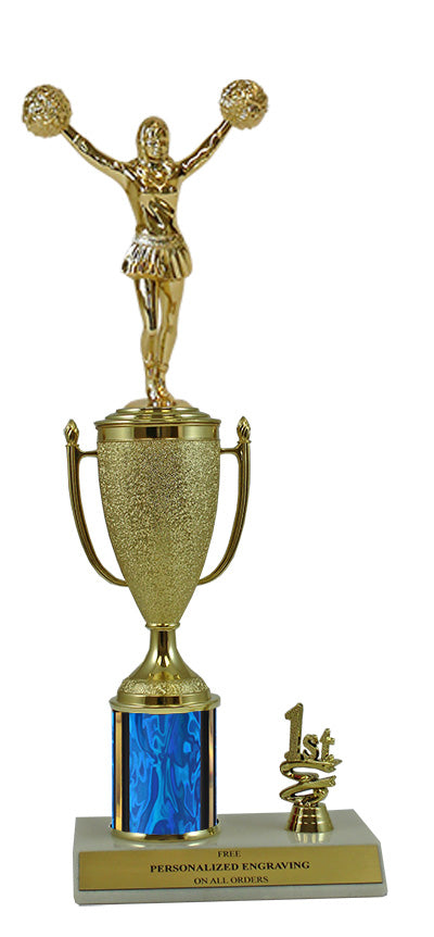 Elite Cheerleader 1st, 2nd and 3rd Place Award Cup & Column Trophy