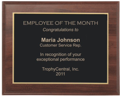 12" x 9" Cherry Award Plaque