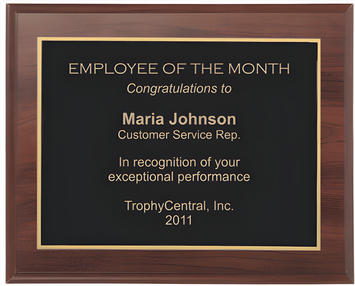 12" x 9" Cherry Award Plaque