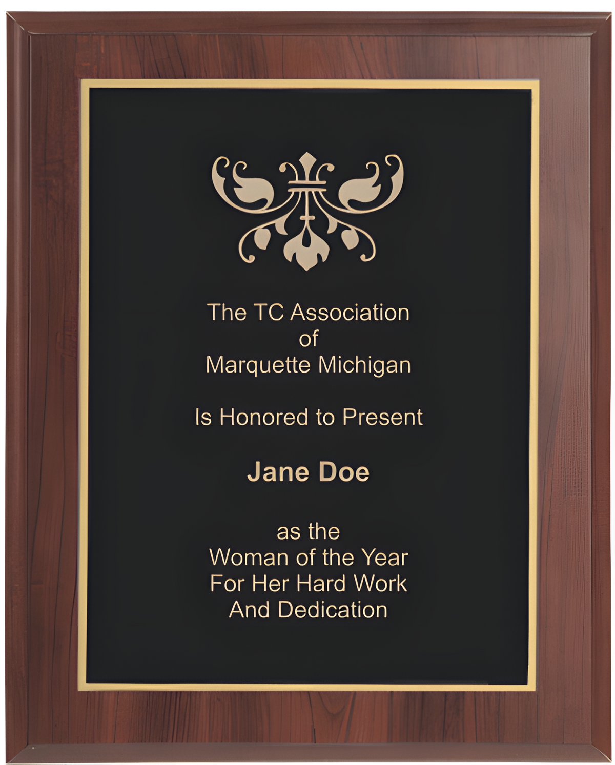 8" x 10" Cherry Award Plaque