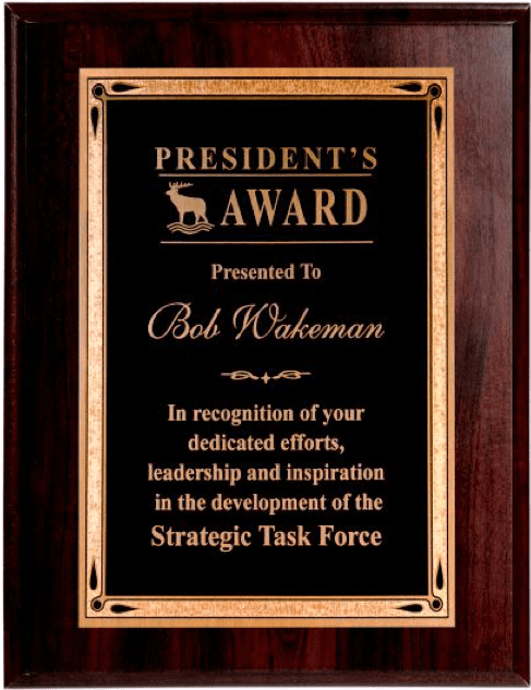 8" x 10" Cherry Award Plaque