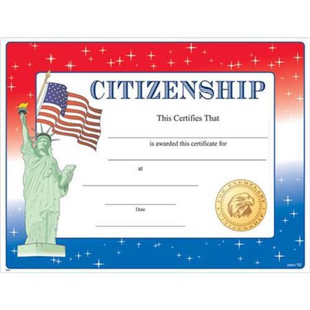 Citizenship Certificate with Flag