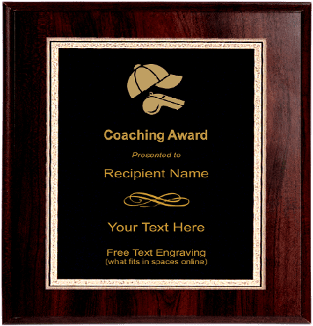 Coach Plaque