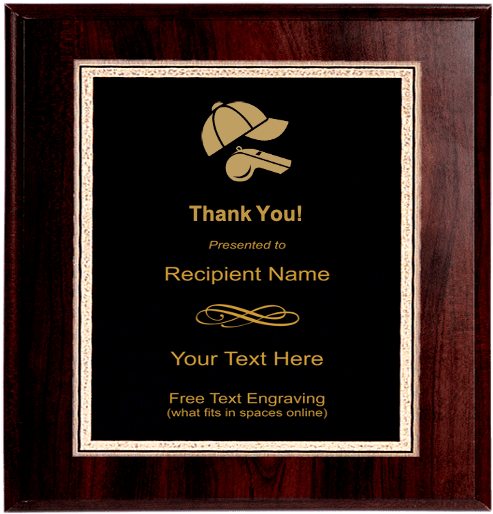 Coach Plaque