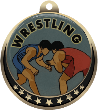 Wrestling Insert Medal