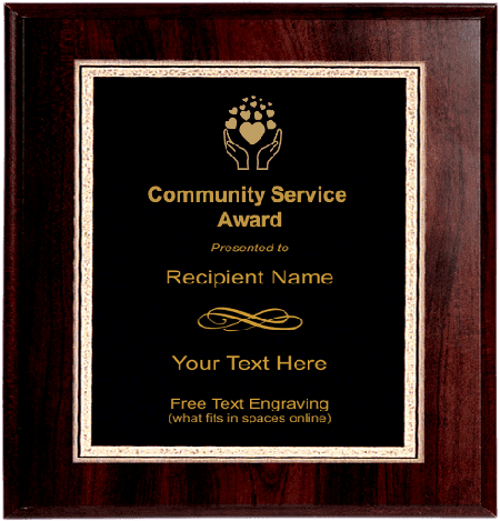 Community Service Plaque