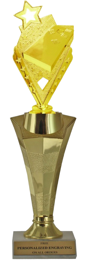 Cornhole Star Column Trophy