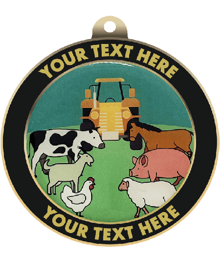 County Fair Insert Medal with Personalized Rim