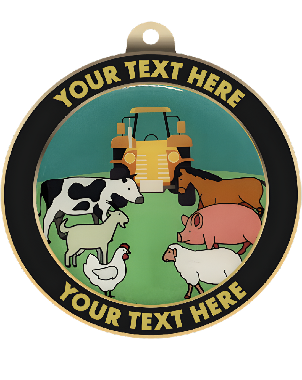 County Fair Insert Medal with Personalized Rim