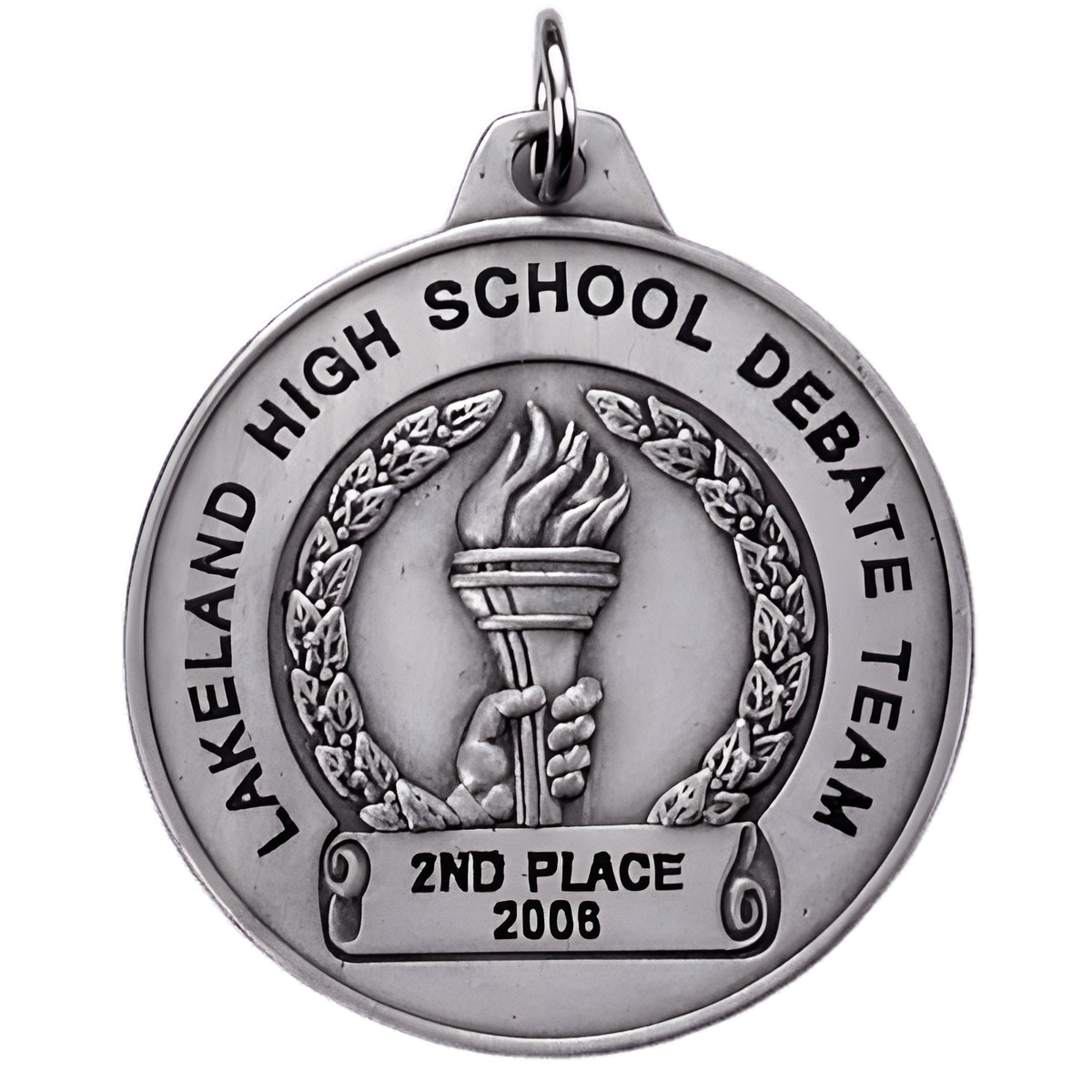 1 1/2" Silver Achievement Personalized Medal