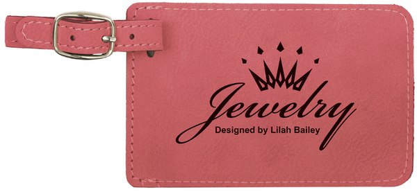 Laserable Leatherette Luggage Tag