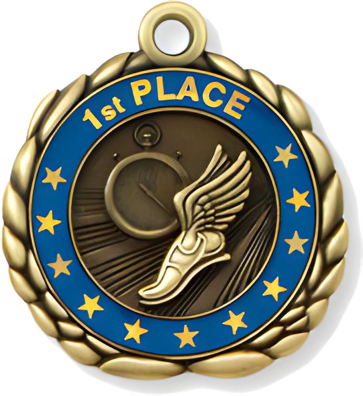 Track Custom Ring Medal