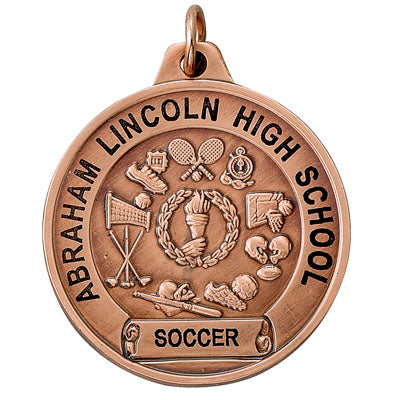 1 1/2" TCM Series Bronze All Sports Personalized Medal
