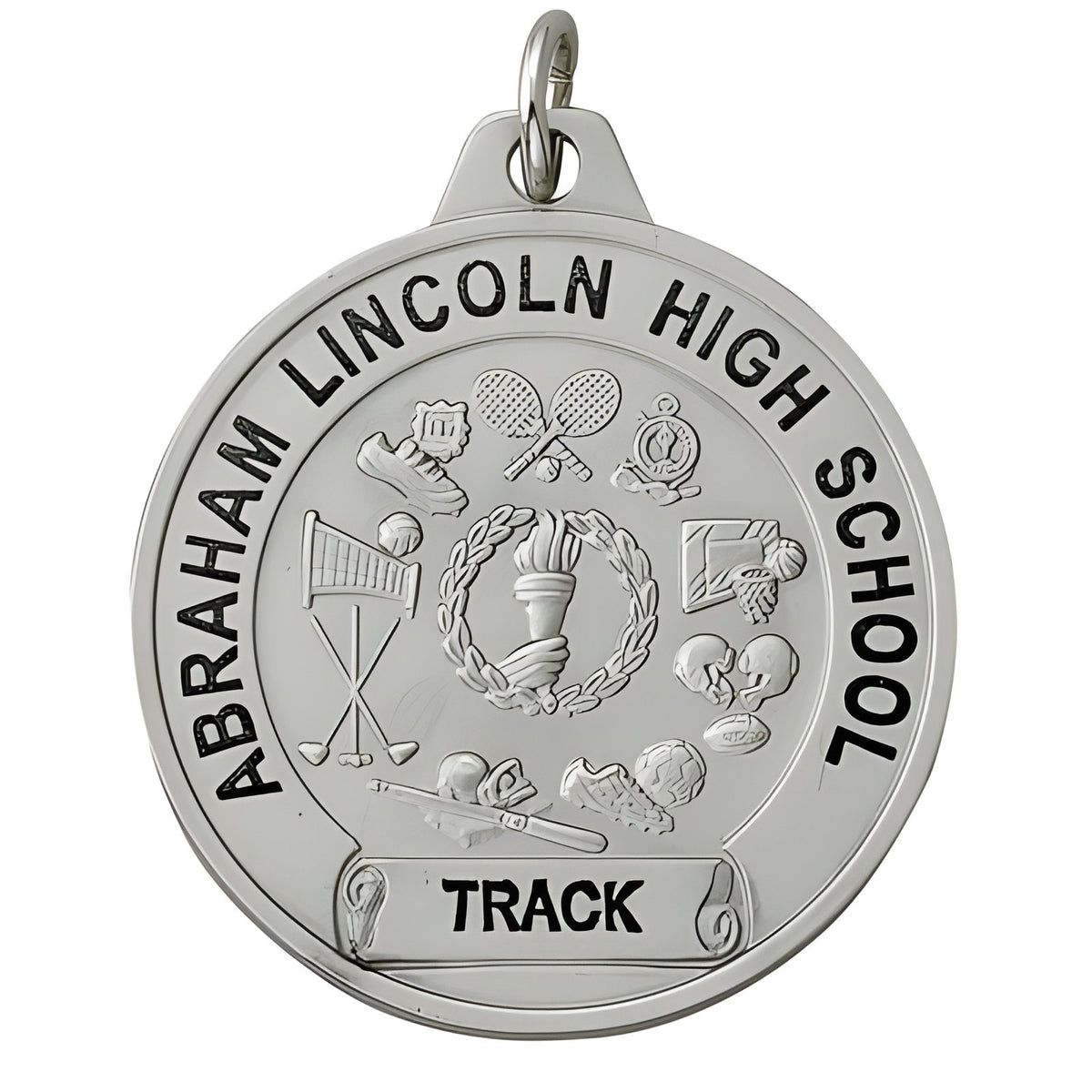 1 1/2" TCM Series Silver All Sports Personalized Medal