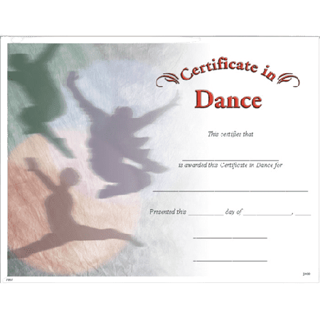 Dance Certificate